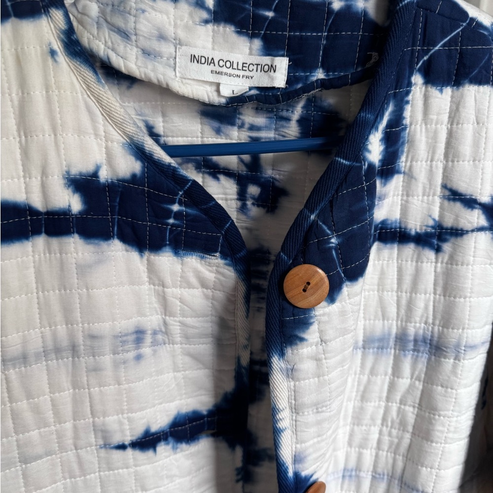 Emerson Fry Navy Tie-Dye Quilted Jacket - Picture 3 of 9